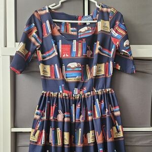 Collectif x modcloth cat library vintage style dress